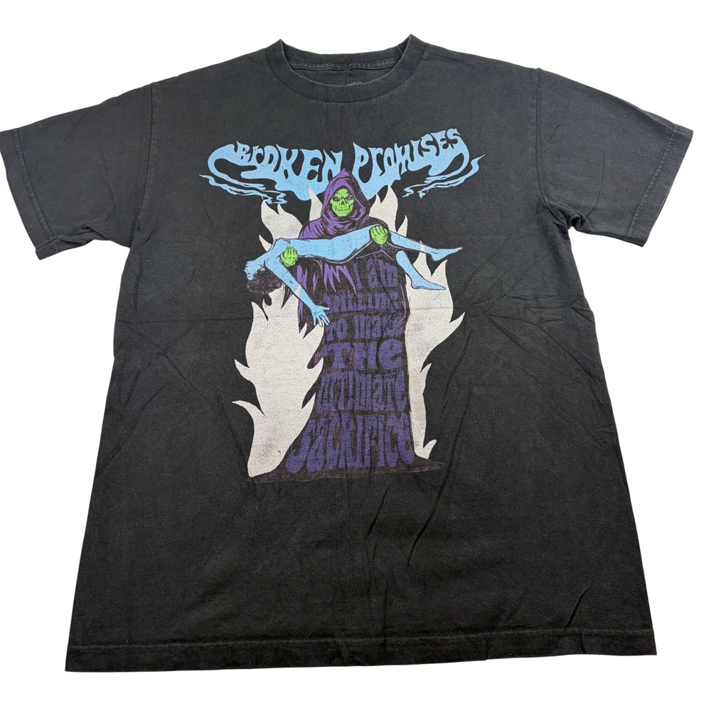 Broken Promises Ultimate Sacrifice Reaper Graphic T-Shirt Mens Medium Black